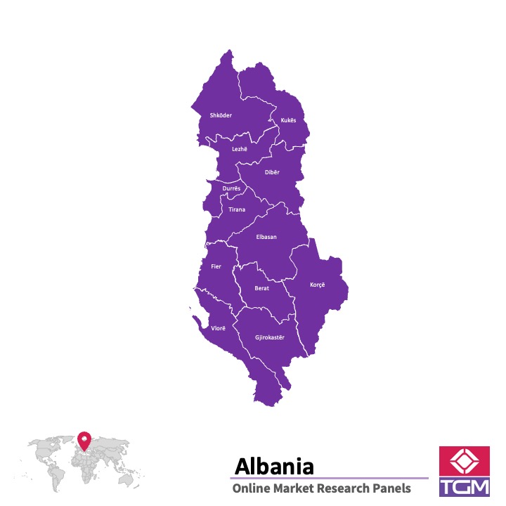 Online panel v Albánii | Průzkum trhu v Albánii