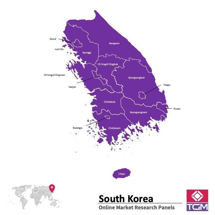 Online panel v Jižní Korea | Průzkum trhu v Jižní Korea