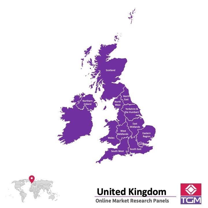 Online panel ve Velké Británii | Průzkum trhu ve Velké Británii