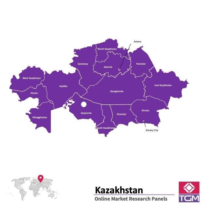 Online panel v Kazachstánu |  Průzkum trhu v Kazachstánu