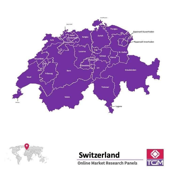Online panel ve Švýcarsku |  Průzkum trhu ve Švýcarsku