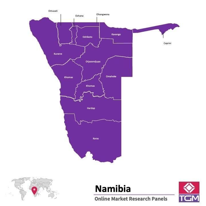 Online panel v Namibii |  Průzkum trhu v Namibii