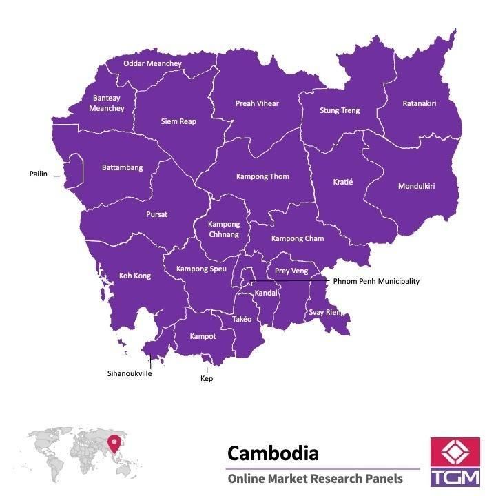 Online panel v Kambodži |  Průzkum trhu v Kambodži