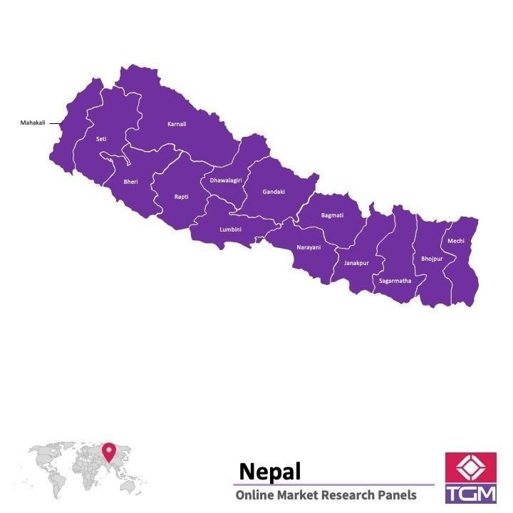 Online panel v Nepálu |  Průzkum trhu v Nepálu