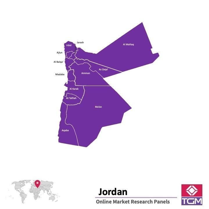 Online panel v Jordánsku |  Průzkum trhu v Jordánsku
