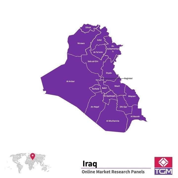 Online panel v Iráku |  Průzkum trhu v Iráku